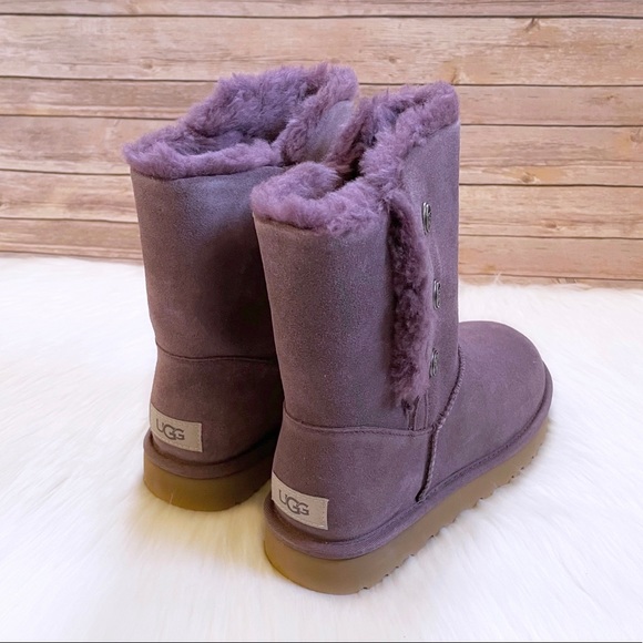 UGG Women’s Bailey Snaps Taro Suede Boots - Picture 2 of 10